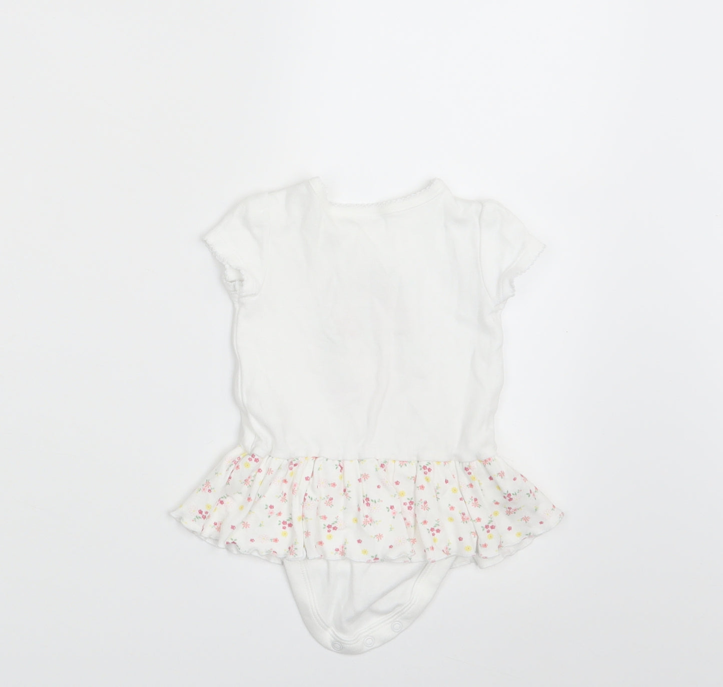Mini Club Girls White Floral  Pullover T-Shirt Size 0-3 Months