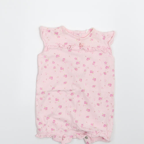 NEXT Girls Pink Floral  Pullover T-Shirt Size 0-3 Months