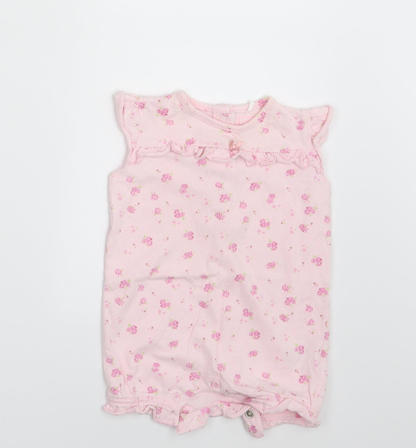 NEXT Girls Pink Floral  Pullover T-Shirt Size 0-3 Months