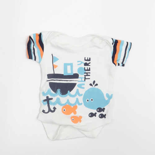 Matalan Boys White Animal Print  Pullover T-Shirt Size 3-6 Months