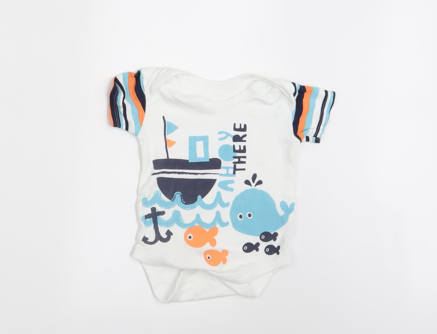 Matalan Boys White Animal Print  Pullover T-Shirt Size 3-6 Months