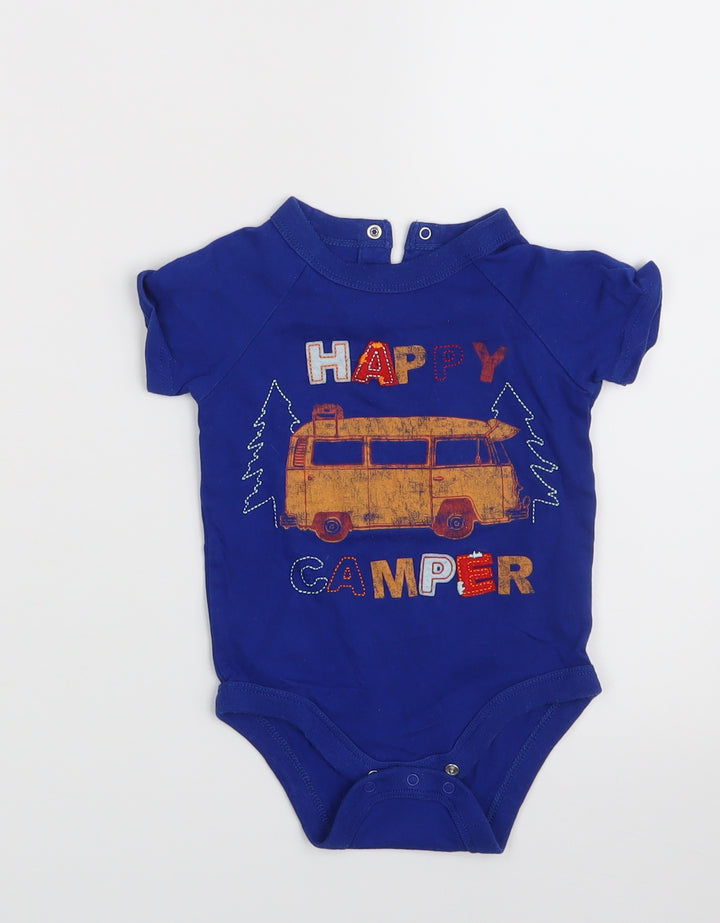 Gap Boys Blue   Pullover T-Shirt Size 6-9 Months  - Happy camper