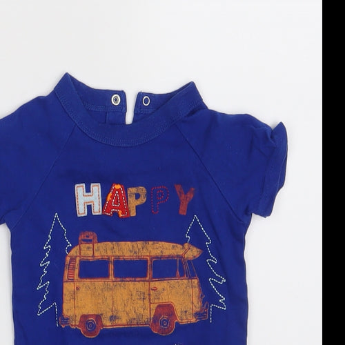 Gap Boys Blue   Pullover T-Shirt Size 6-9 Months  - Happy camper