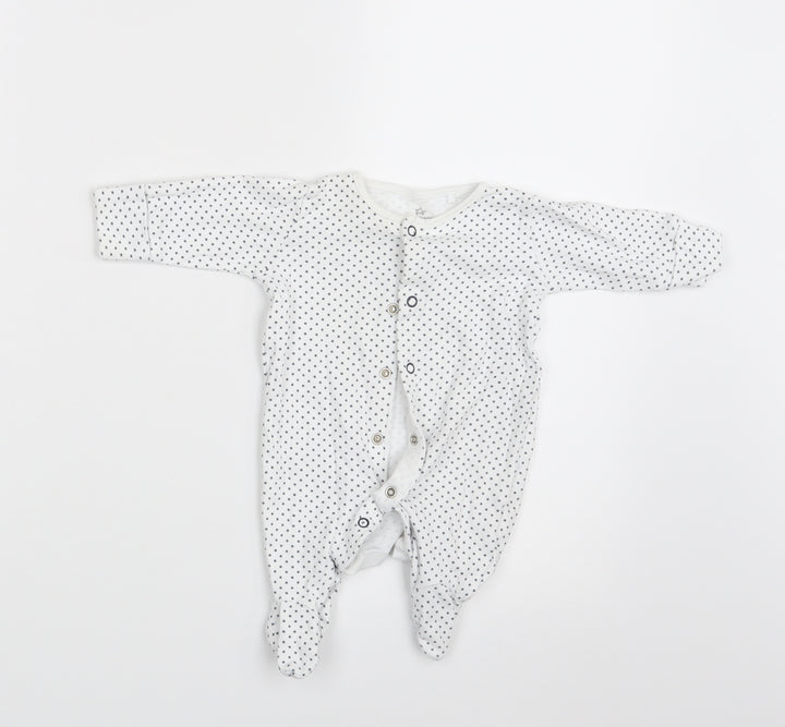 NEXT Baby White Polka Dot Coverall One-Piece Size 0-3 Months - Up to 1 month