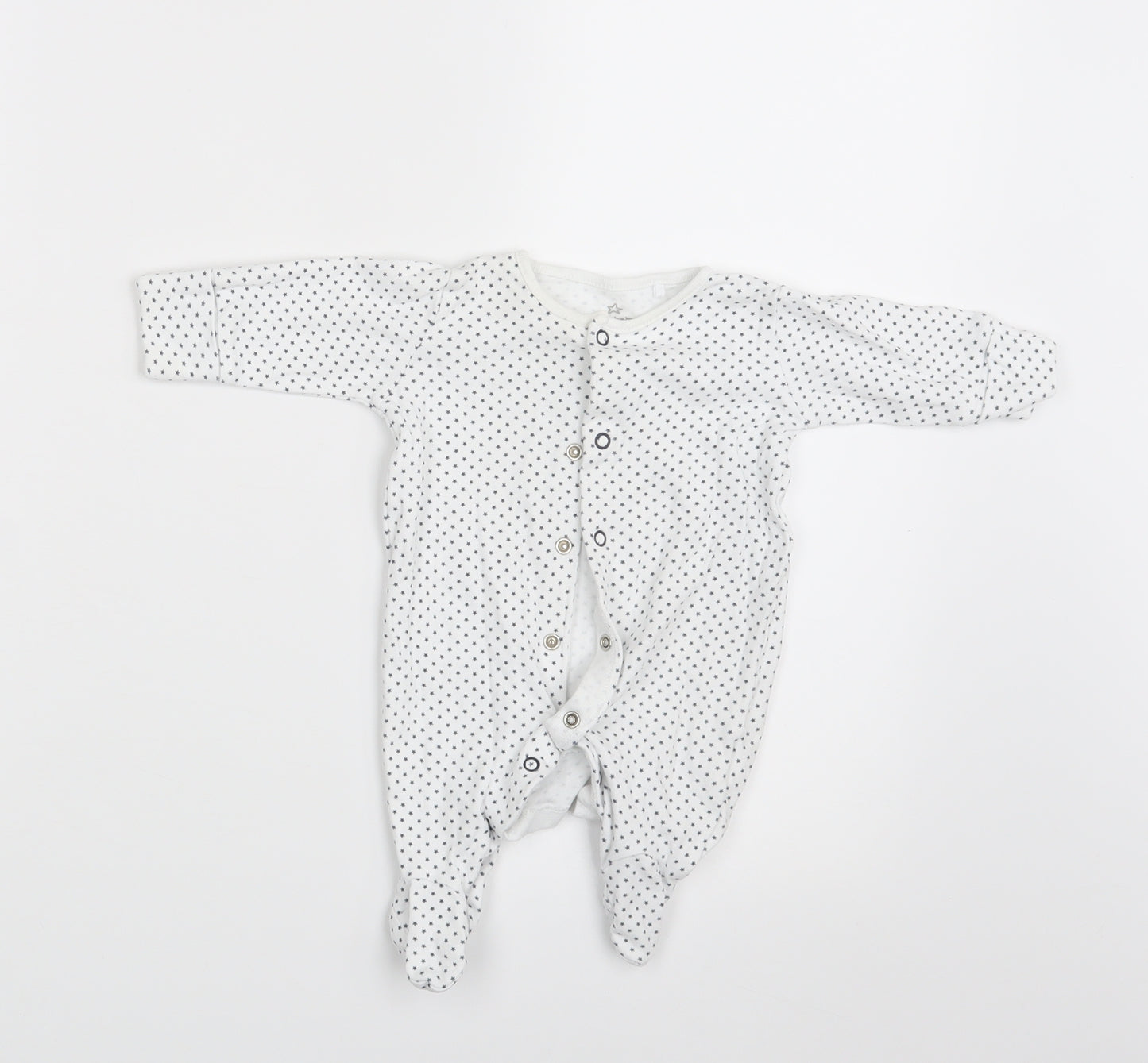 NEXT Baby White Polka Dot  Coverall One-Piece Size 0-3 Months  - Up to 1 month