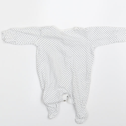 NEXT Baby White Polka Dot  Coverall One-Piece Size 0-3 Months  - Up to 1 month