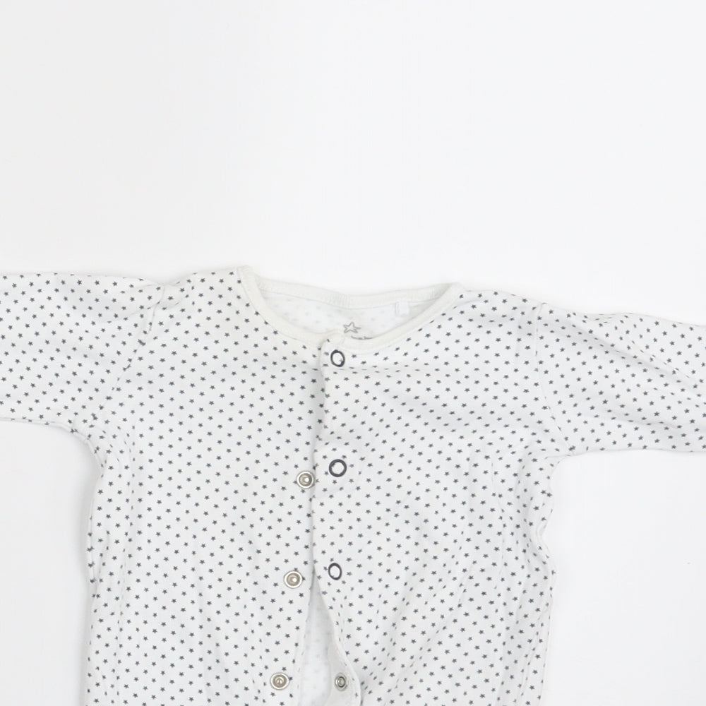 NEXT Baby White Polka Dot  Coverall One-Piece Size 0-3 Months  - Up to 1 month