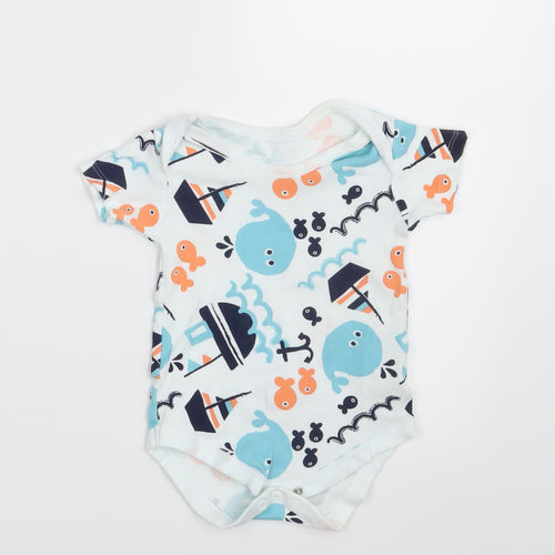 Matalan Boys White Animal Print  Pullover T-Shirt Size 3-6 Months
