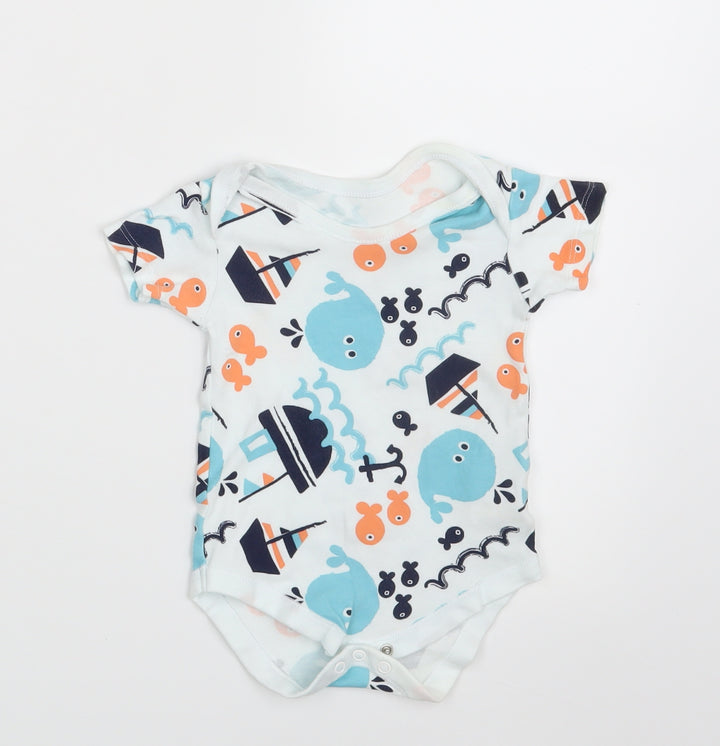 Matalan Boys White Animal Print Pullover T-Shirt Size 3-6 Months