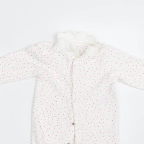 M&S Baby White Polka Dot  Coverall One-Piece Size 6-9 Months