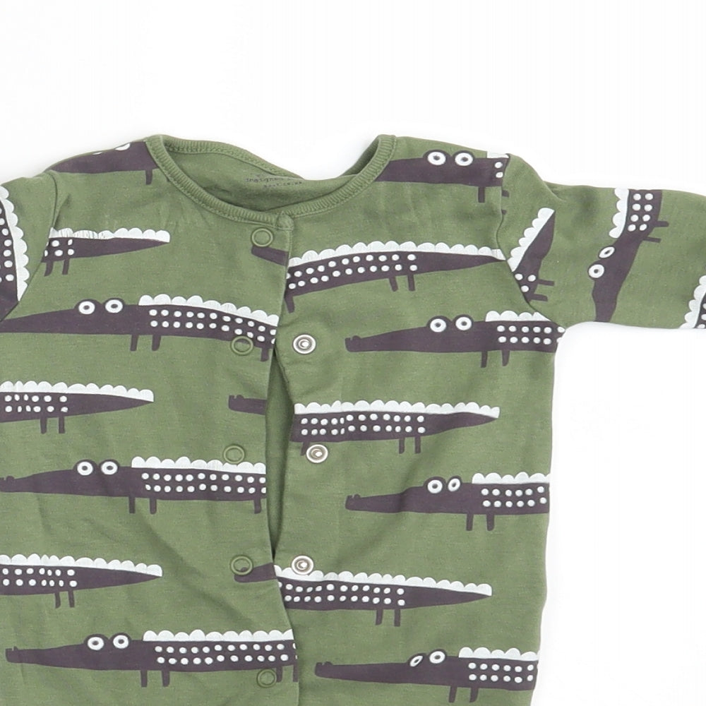 NEXT Baby Green Animal Print  Coverall One-Piece Size 0-3 Months  - Up to 1 month