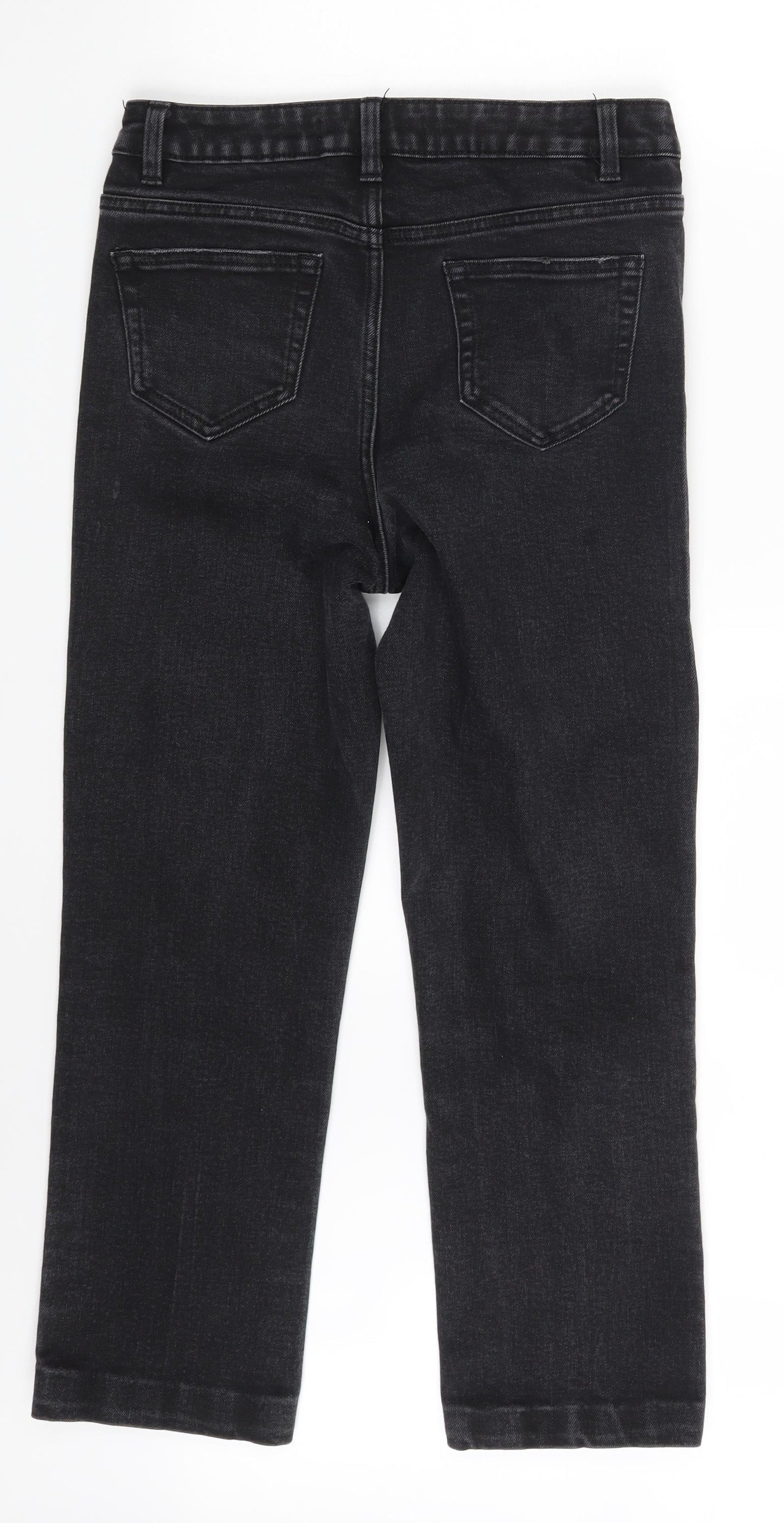 George Womens Black  Denim Straight Jeans Size 10 L25 in