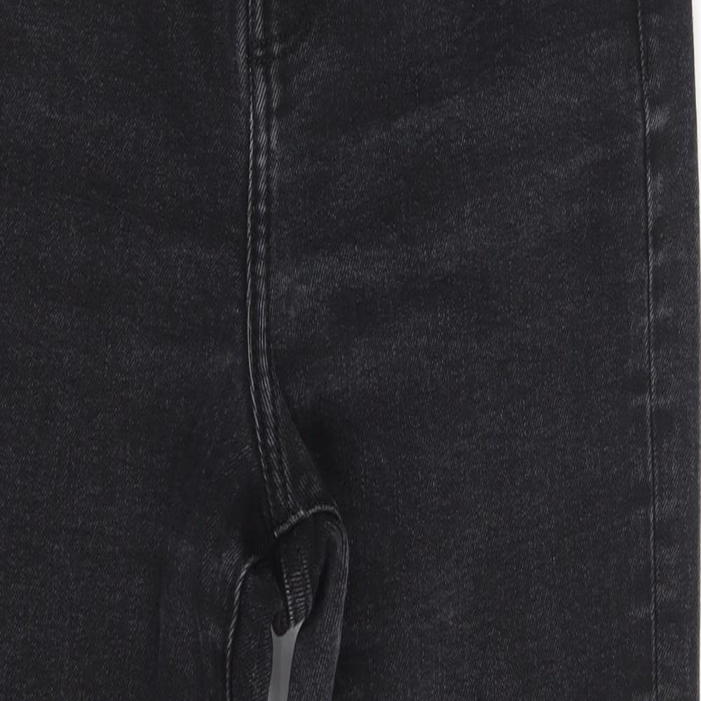 George Womens Black  Denim Straight Jeans Size 10 L25 in