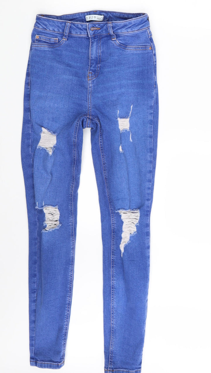 Denim Co. Womens Blue Denim Skinny Jeans Size 8 L28 in