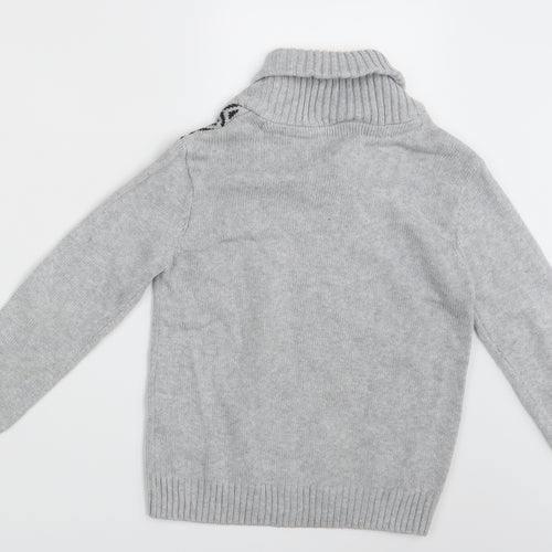 Silverlake Boys Grey Argyle/Diamond  Pullover Jumper Size S
