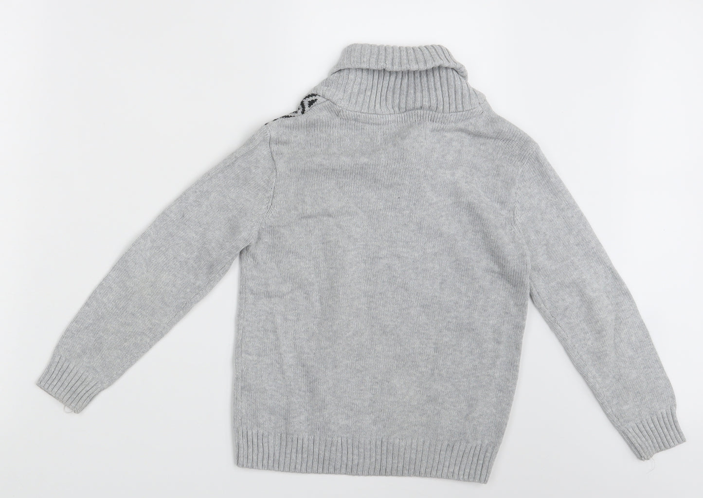 Silverlake Boys Grey Argyle/Diamond  Pullover Jumper Size S