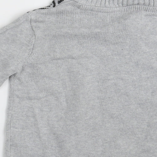 Silverlake Boys Grey Argyle/Diamond  Pullover Jumper Size S
