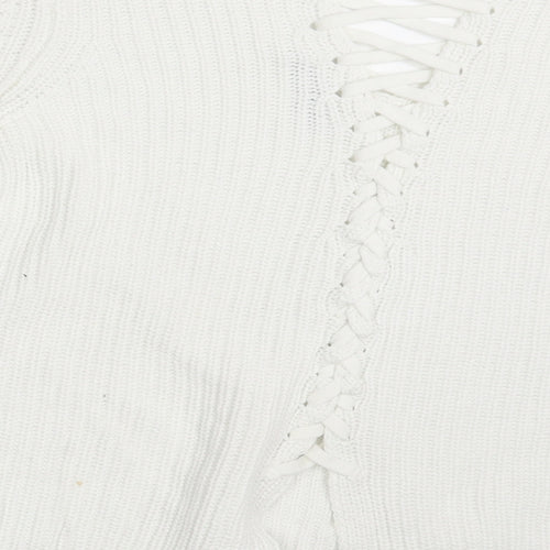 M&S Womens White   Cardigan Jumper Size 10
