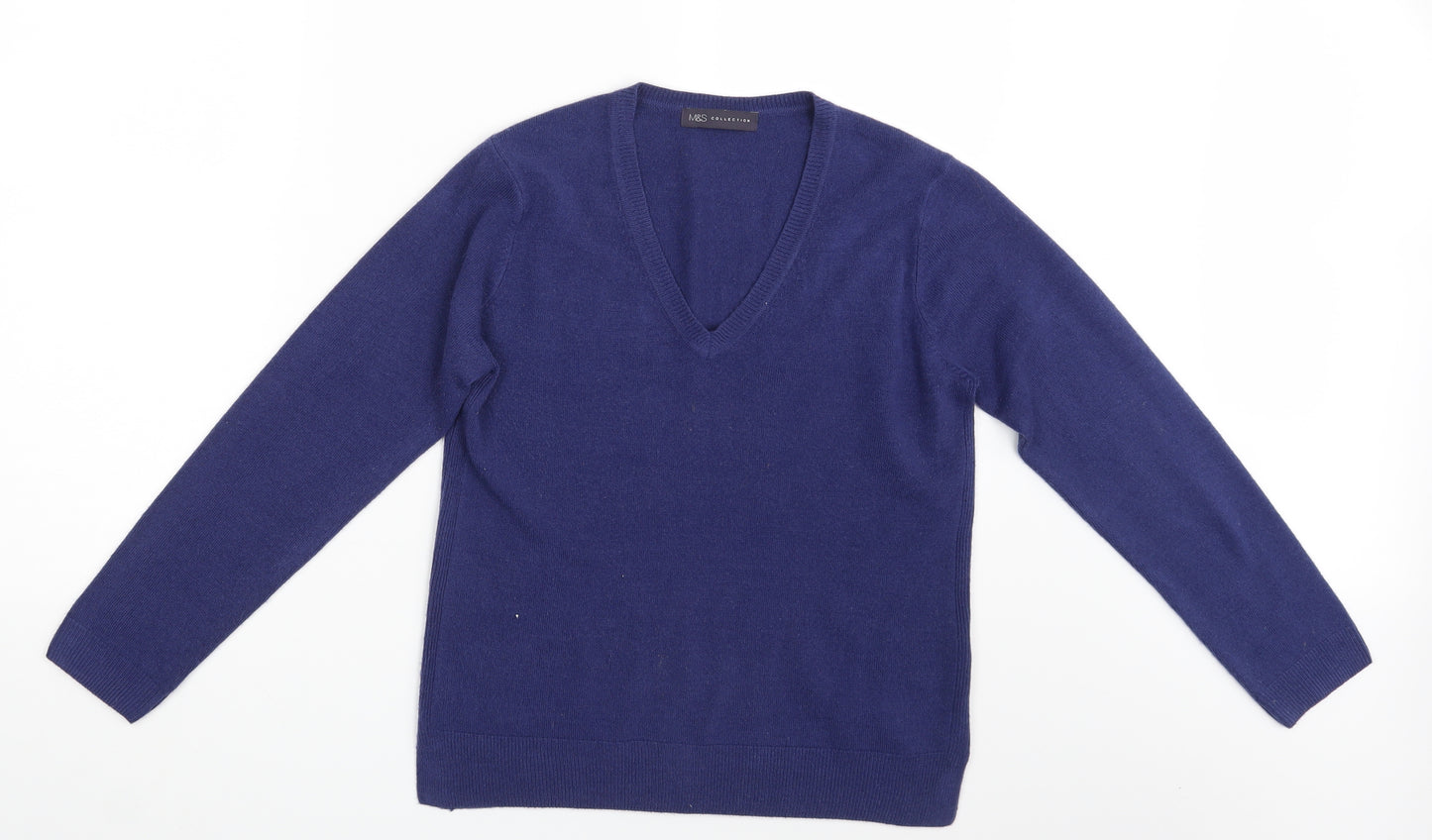 M&S Womens Blue   Pullover Jumper Size 10