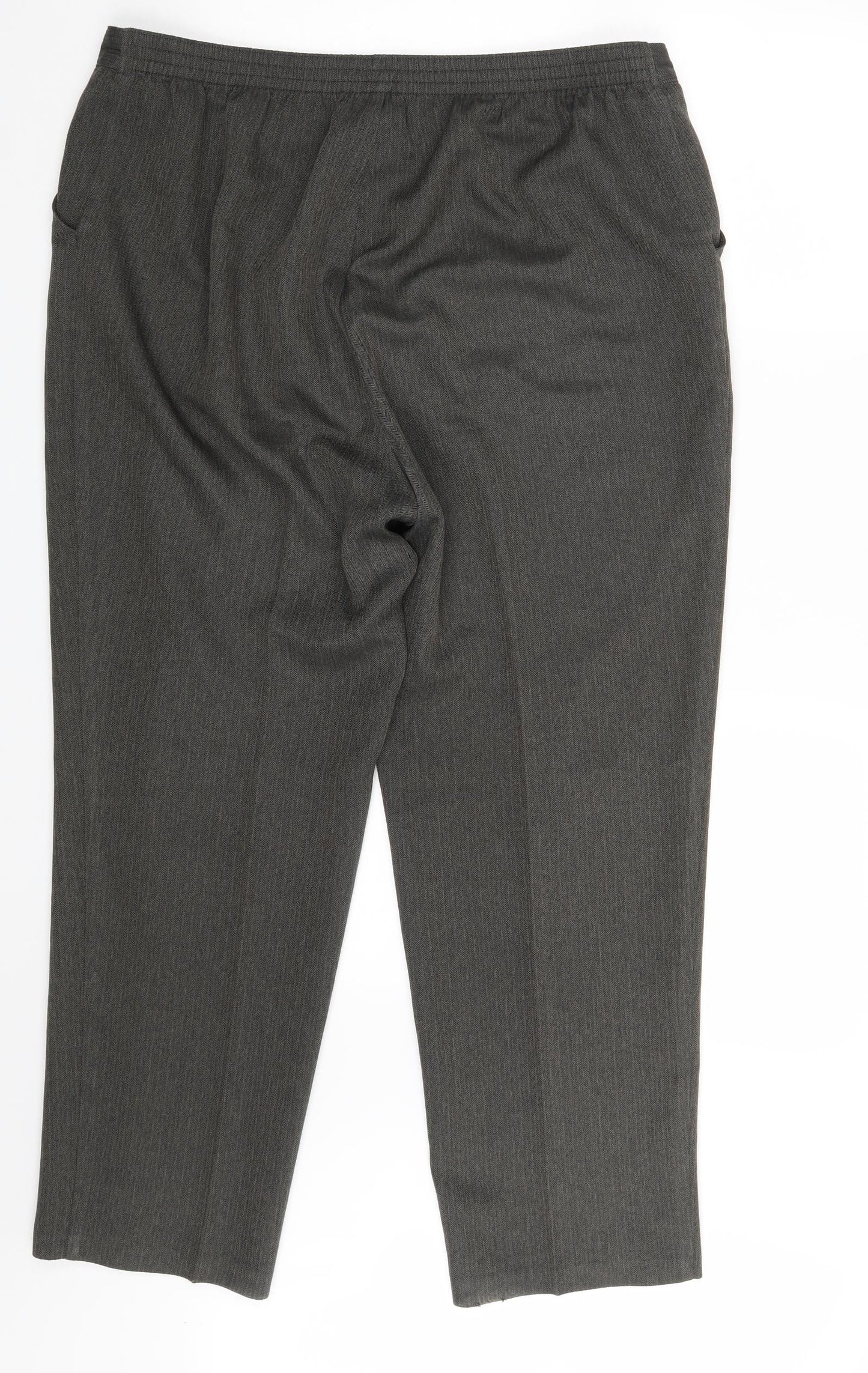 M&S Womens Brown   Trousers  Size 18 L28 in
