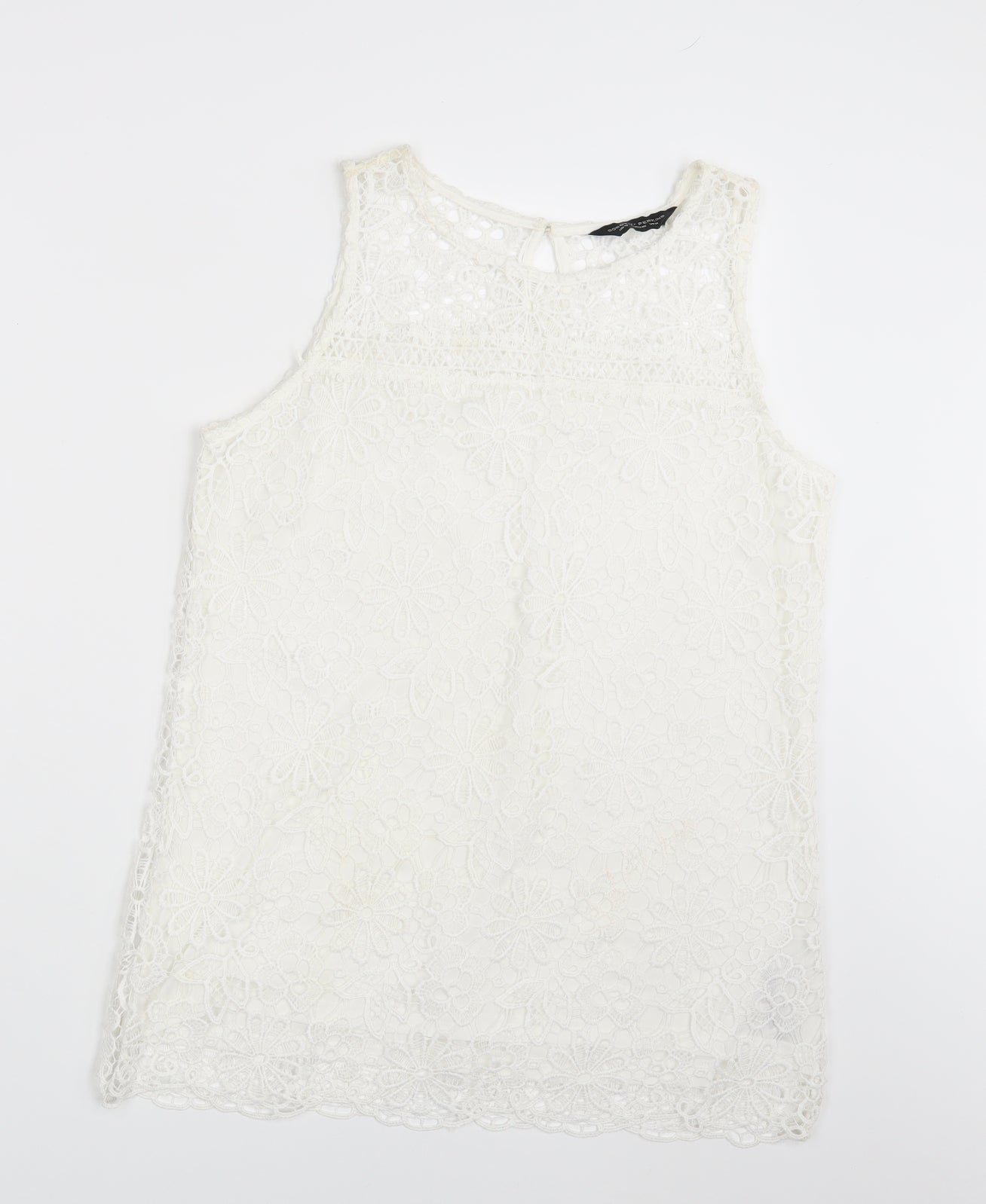 Dorothy Perkins Womens Ivory Floral  Camisole Blouse Size 14