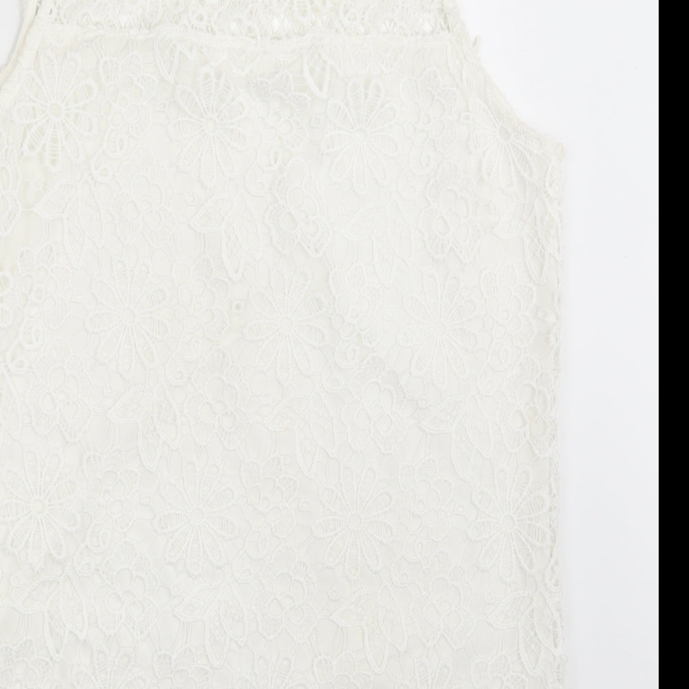 Dorothy Perkins Womens Ivory Floral  Camisole Blouse Size 14