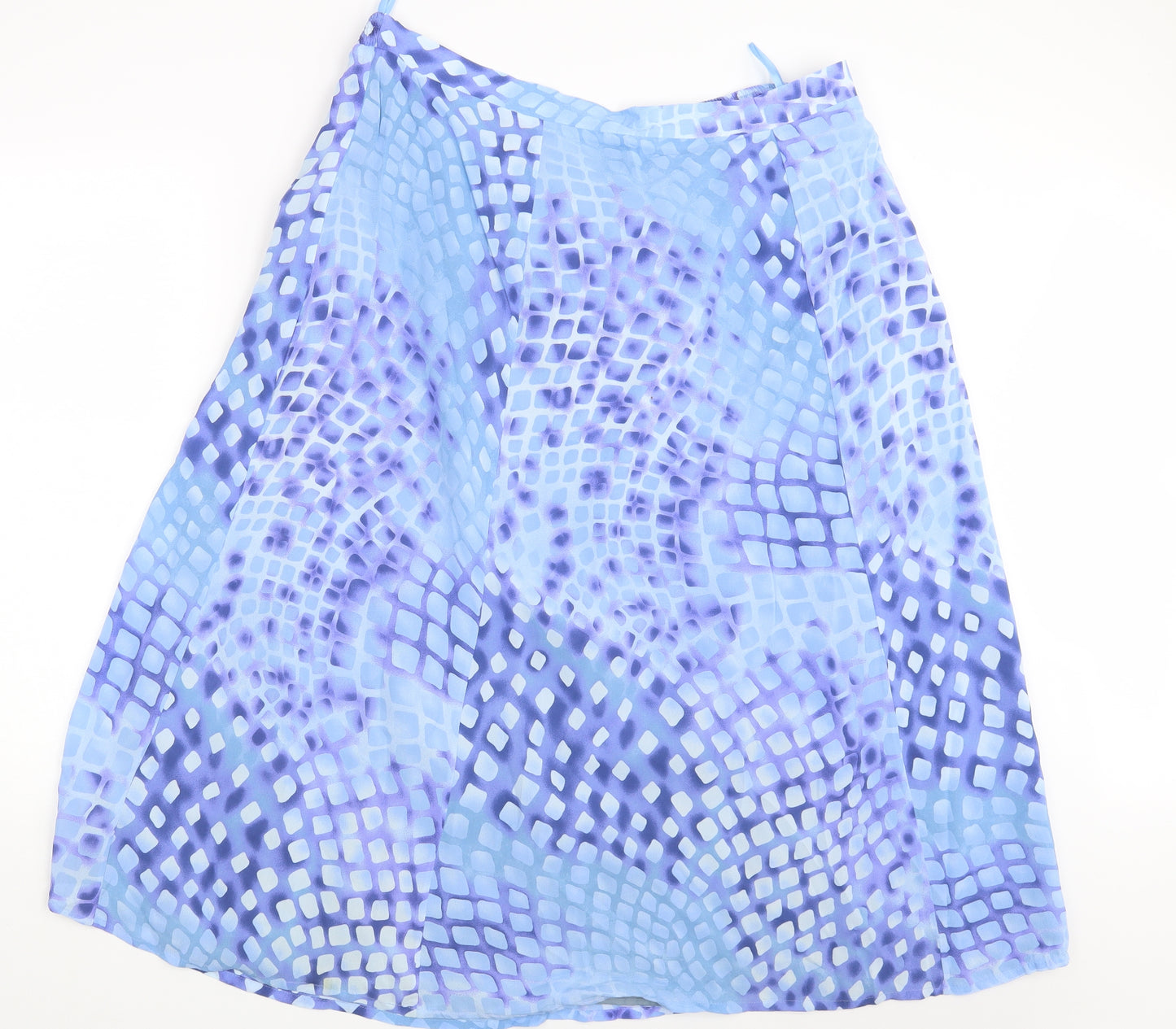 David Niaper Womens Blue Animal Print  A-Line Skirt Size 22