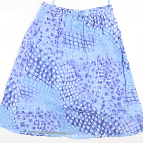 David Niaper Womens Blue Animal Print  A-Line Skirt Size 22