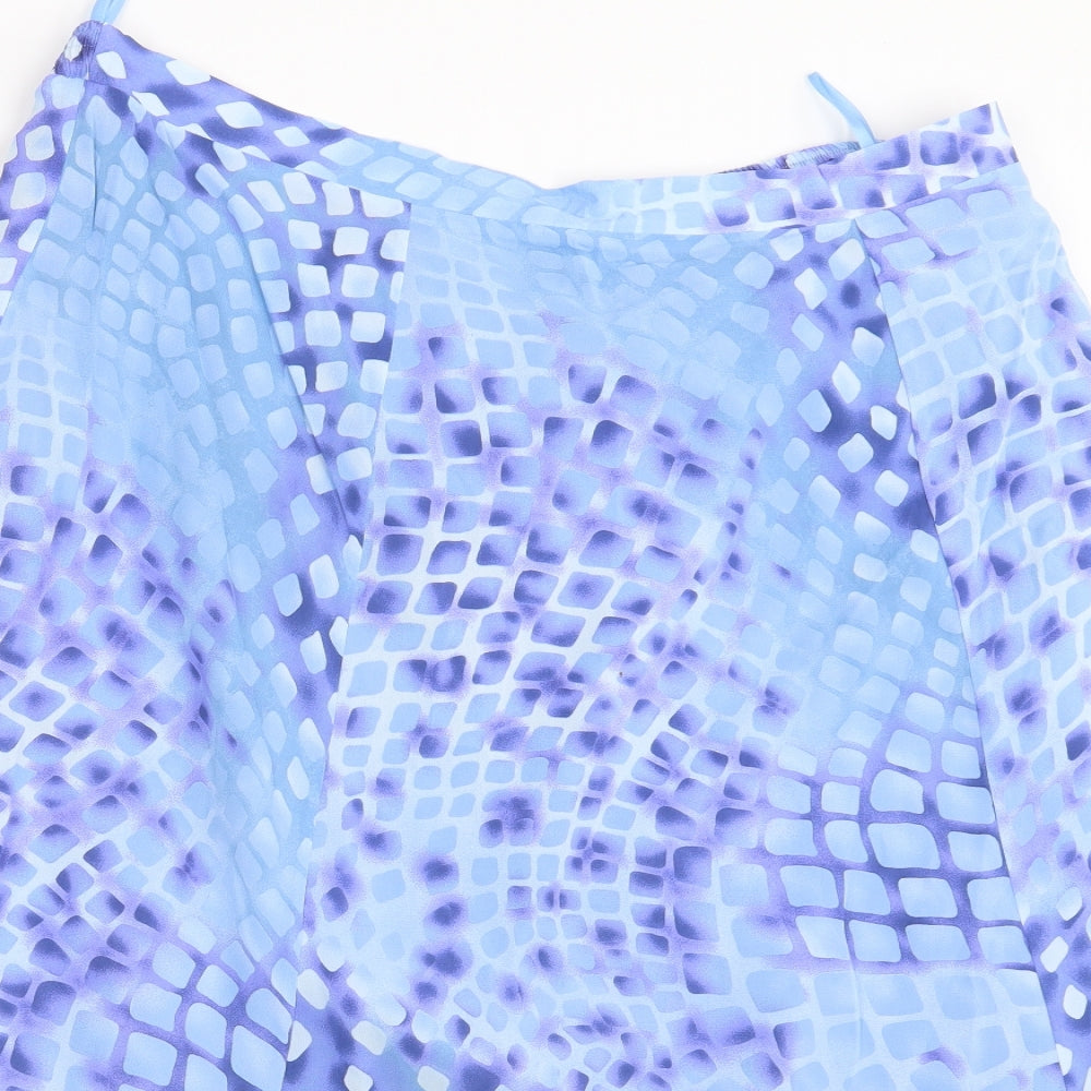 David Niaper Womens Blue Animal Print  A-Line Skirt Size 22