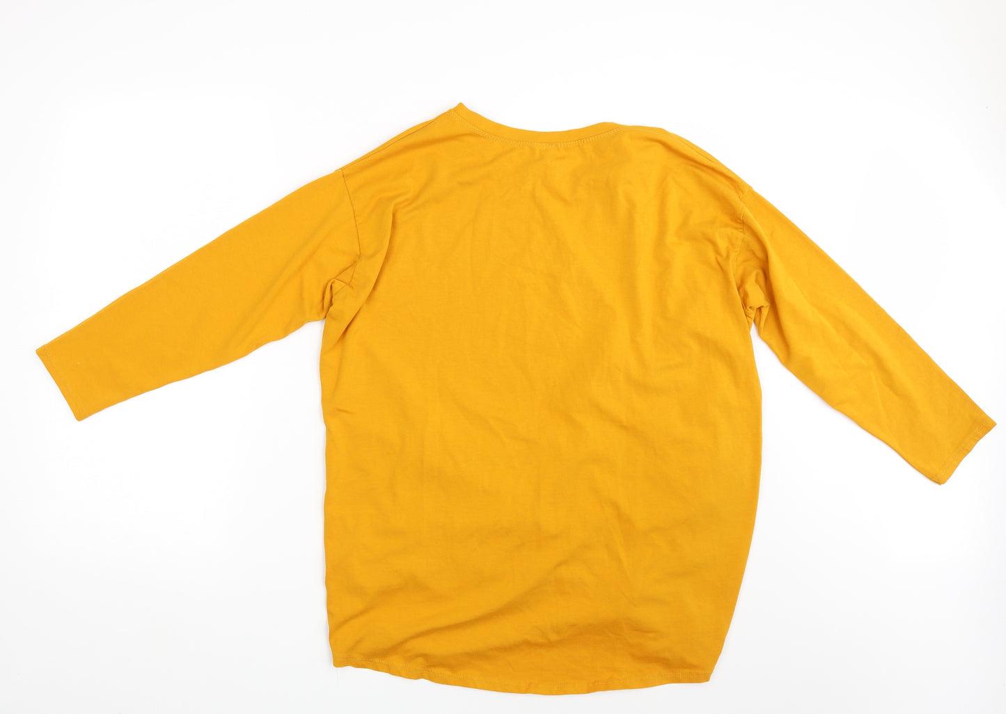 T Made in Italy Womens Yellow   Basic T-Shirt One Size