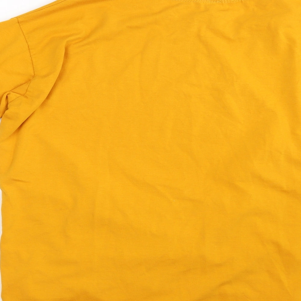 T Made in Italy Womens Yellow   Basic T-Shirt One Size