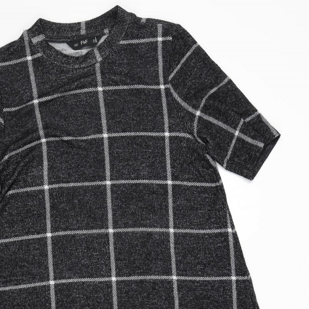 F&F Womens Black Colourblock  Jumper Dress  Size 14