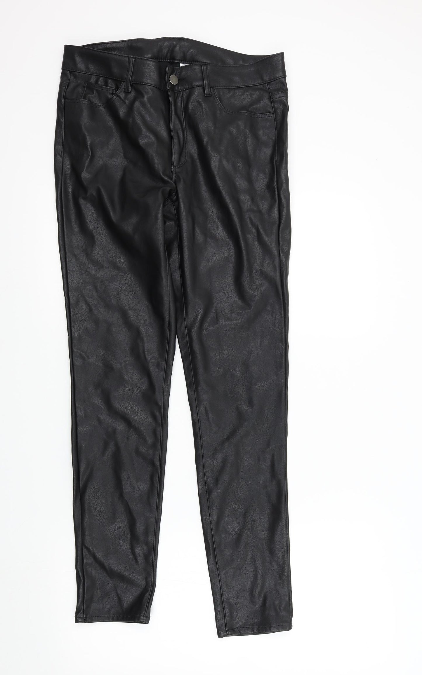 Preworn Womens Black   Trousers  Size 14 L30 in