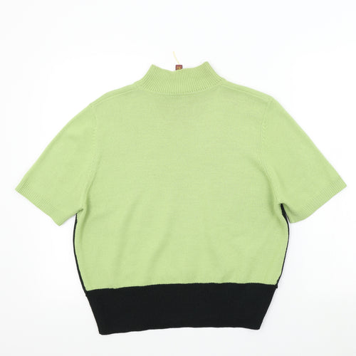 cotton casuals Womens Green Geometric  Pullover Jumper Size L