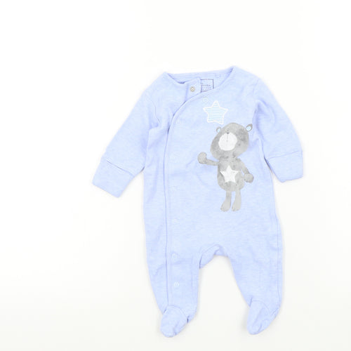 NEXT Baby Blue Colourblock  Babygrow One-Piece Size Newborn