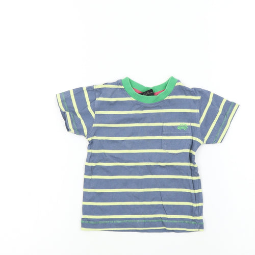 NEXT Boys Blue Striped  Basic T-Shirt Size 6-9 Months