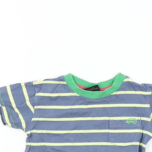 NEXT Boys Blue Striped  Basic T-Shirt Size 6-9 Months