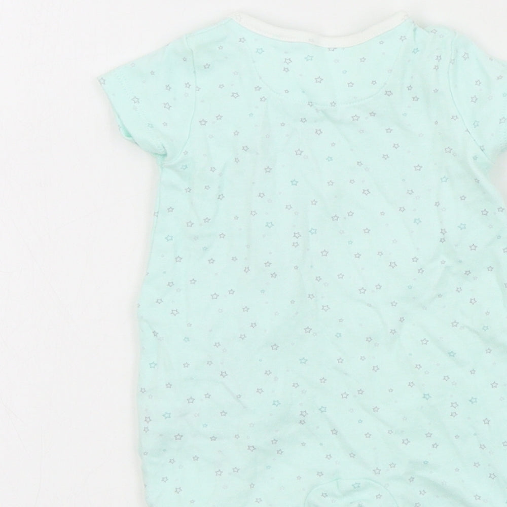 Mini Club Baby Green Colourblock  Babygrow One-Piece Size Newborn
