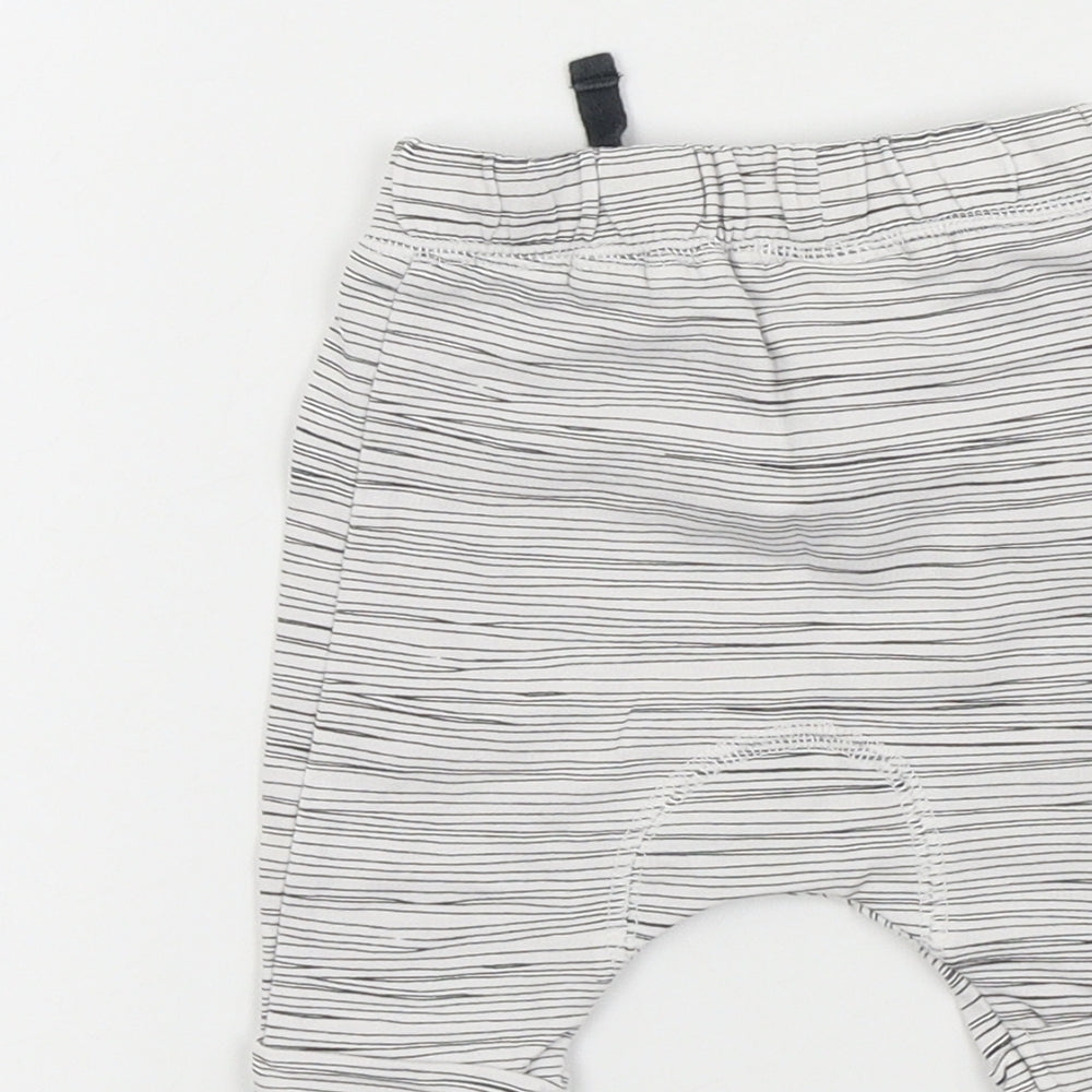 NEXT Baby White   Jogger Trousers Size 9-12 Months