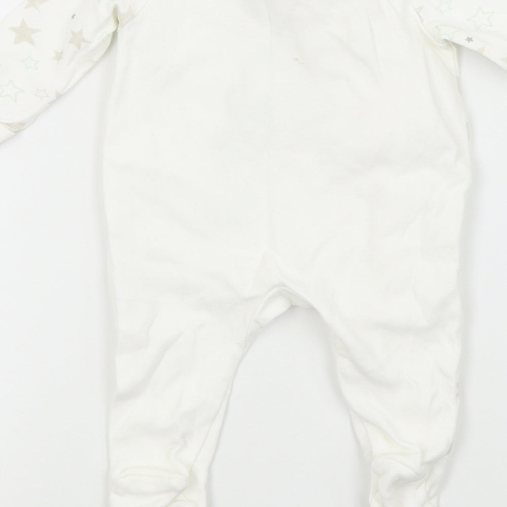 George Baby White Colourblock  Babygrow One-Piece Size 0-3 Months