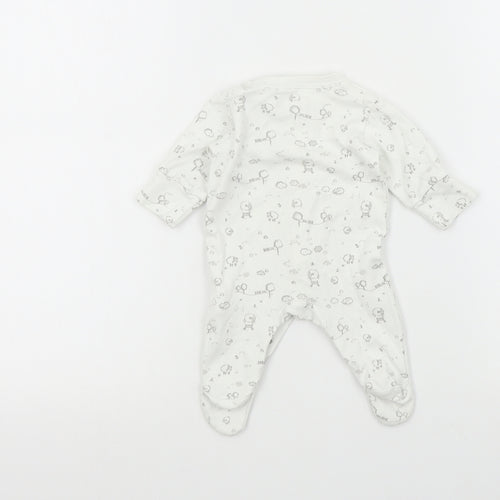 NEXT Baby White Colourblock  Babygrow One-Piece Size Newborn