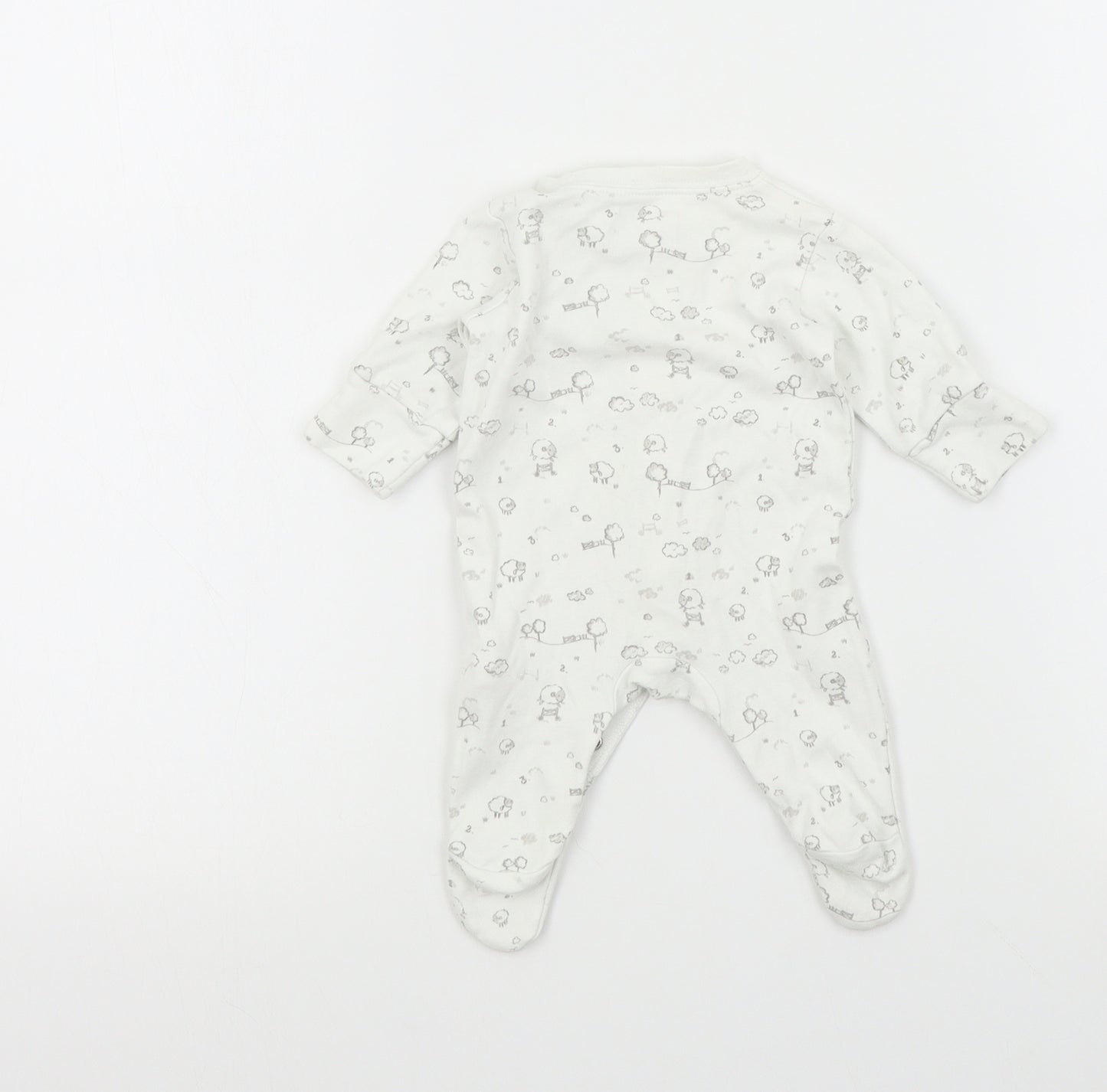 NEXT Baby White Colourblock  Babygrow One-Piece Size Newborn