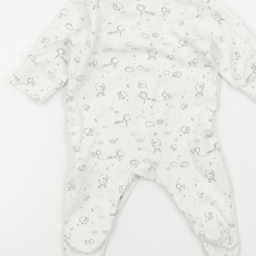 NEXT Baby White Colourblock  Babygrow One-Piece Size Newborn