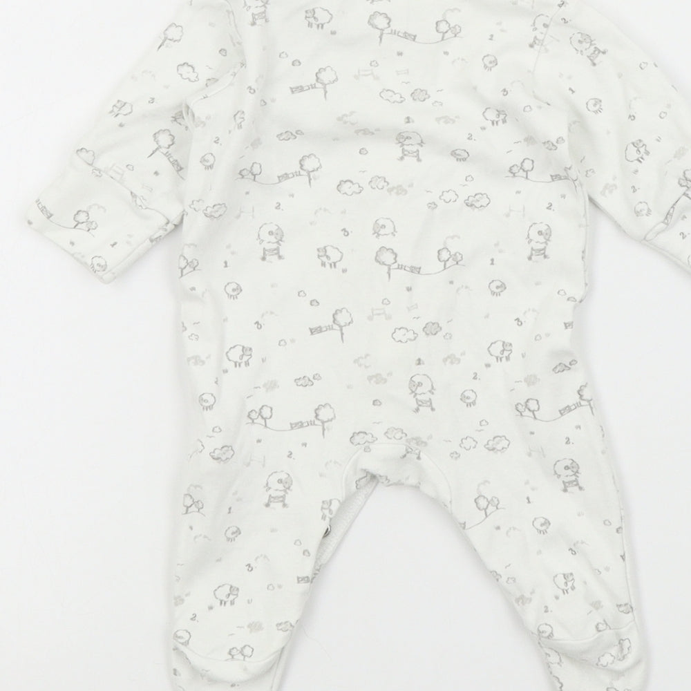 NEXT Baby White Colourblock  Babygrow One-Piece Size Newborn