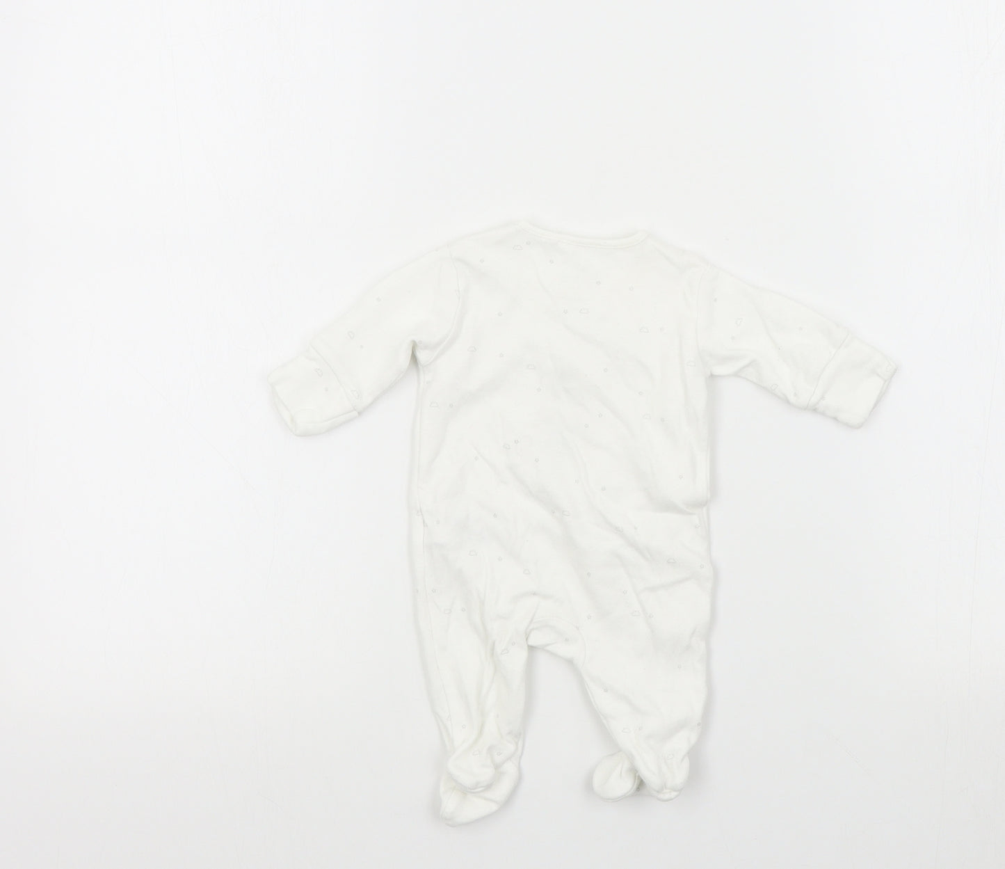 NEXT Baby White Colourblock  Babygrow One-Piece Size Newborn