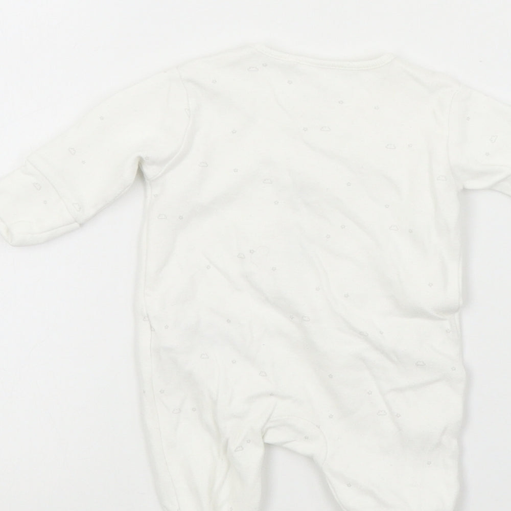 NEXT Baby White Colourblock  Babygrow One-Piece Size Newborn