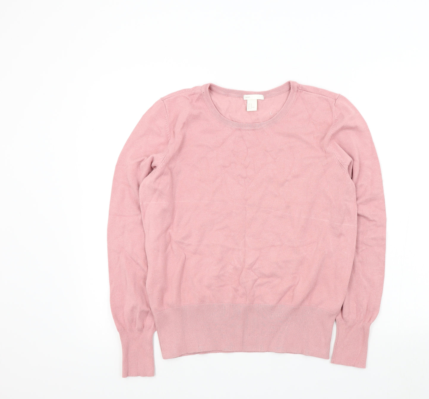 H&M Womens Pink   Henley Jumper Size M