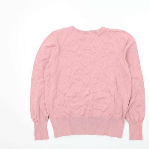 H&M Womens Pink   Henley Jumper Size M