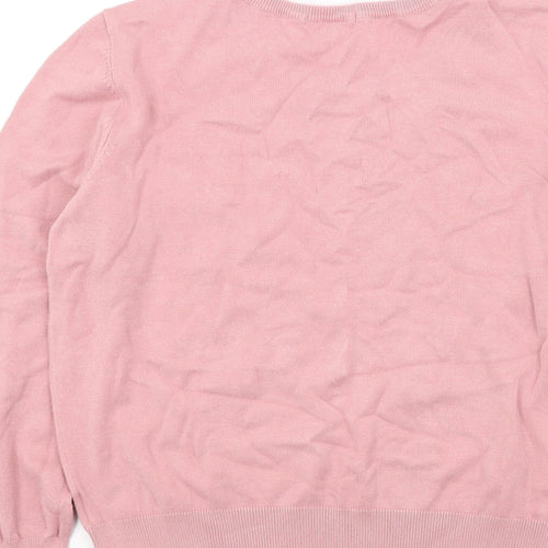 H&M Womens Pink   Henley Jumper Size M