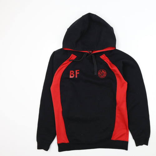 AKOA Boys Black Colourblock  Pullover Hoodie Size M